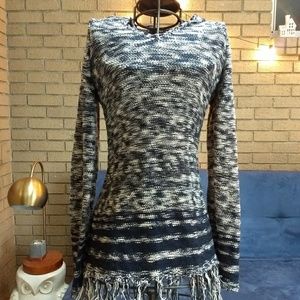 Anthropologie-style boho hoodie sweater